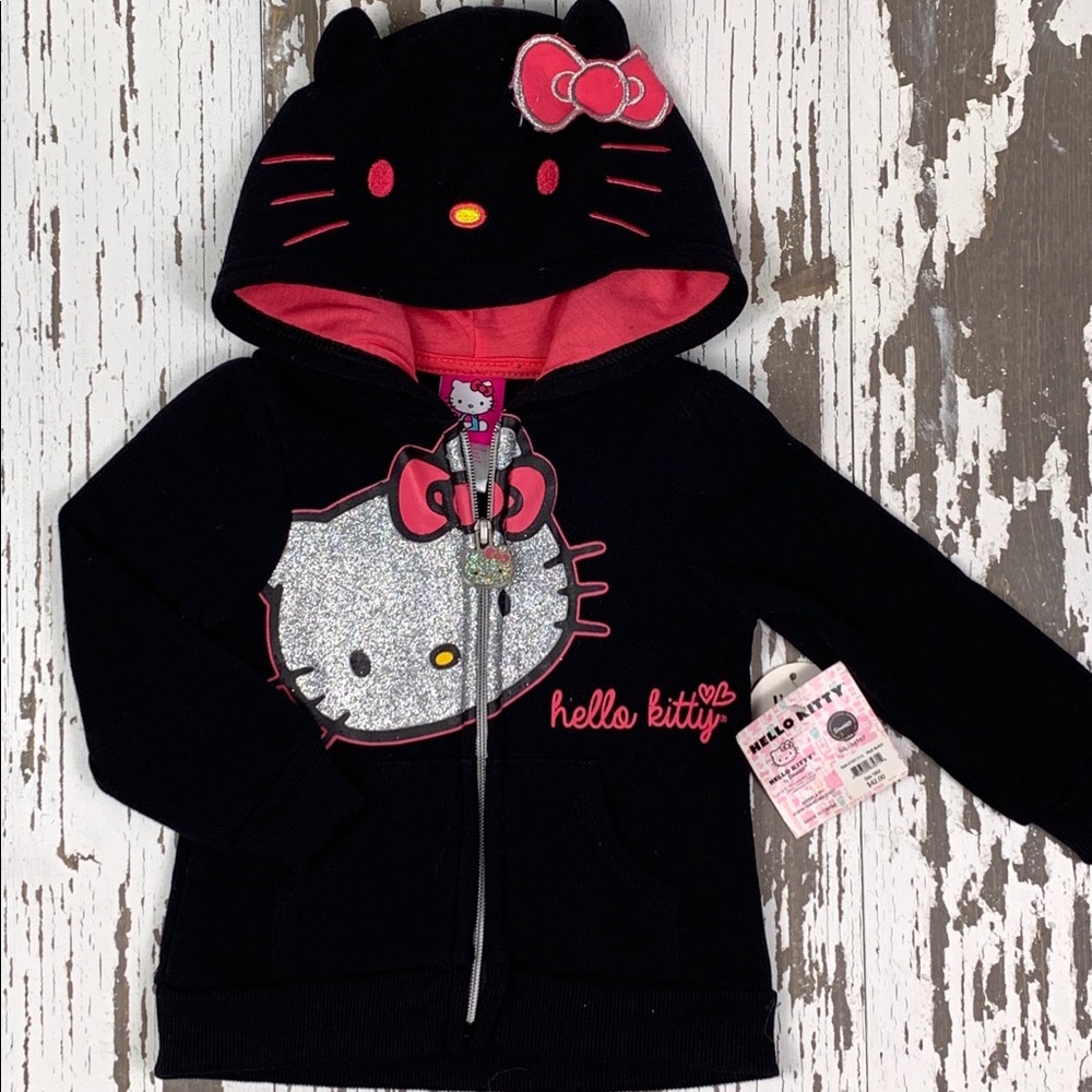 New Toddler Hello Kitty Zip Up Sweatshirt